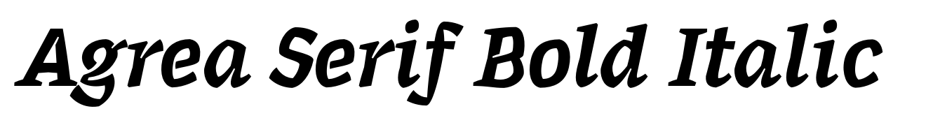 Agrea Serif Bold Italic